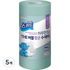 스카트 THE버블 항균수세미, 민트그린, 40개입, 5개