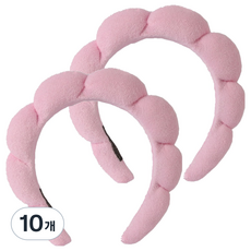 俏皮姐妹可愛洗臉髮帶, 10個, 粉紅雲朵髮帶