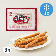 혼담은 한줄 김밥 돈까스 (냉동), 1.05kg, 3개
