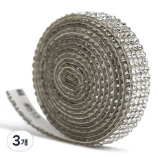 MONACO OLIVE DIY 水鑽貼紙捲 4排, 3個, 白色