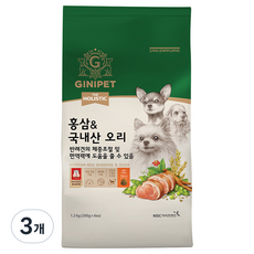 정관장지니펫 강아지 더홀리스틱 홍삼 앤 기능성 사료, 1.2kg, 3개, 다이어트(체중감소)