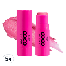 르브레 코코 어린이 멀티밤 로즈 7.4g, 핑크 펄, 5개