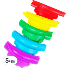 y-chu 第3季免膠水彩虹燙髮捲髮槓5件組, 混色, 5套