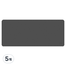 지클릭커 가죽 장패드 데스크 매트 700 x 260 mm, 챠콜 그레이, 5개