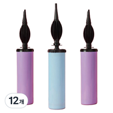 살림여왕 마카롱 풍선 손펌프, 랜덤색상, 12개