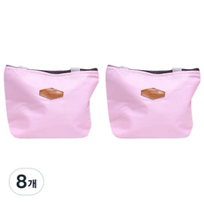 블럭마트 보온보냉 런치백, 핑크, 8개