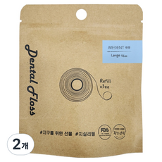 WEDENT 威登 粗線牙線補充包, 2個, 3入, 46m