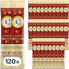 풍년보감 고려홍삼정 6년근 밸런스타임 골드 홍삼스틱, 10g, 120개
