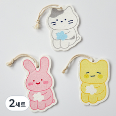 BUTTERSHOP 家族紙漿菜瓜布 牛奶貓 + 刮刮兔 + 奶油君 3件組, 2套