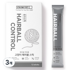 프롬벳 고양이 순수스틱 영양제, 36회분, 헤어볼, 3개 36회분, 헤어볼, 3개