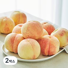 산지직송 아주마 영동 부드러운 백도복숭아, 2박스, 2kg