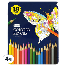 PINKFOOT 木製色鉛筆 專家用, 4個, 18色