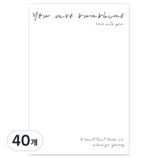 The Jonet 英文白色牛皮紙 A, 40個