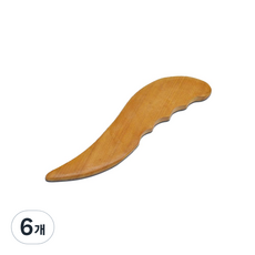 生命點刮痧指壓按摩器, 6個, 木（指刀）