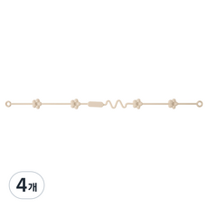 LittleLife 실리콘 멀티스트랩, 베이지, 4개