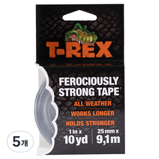 美國 T-REX 超強力防水全天候萬用膠帶 25mm x 9.1m, 5個