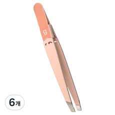 보카스 족집게 눈썹 왁싱 잔모 잔털 제거 트위저 STW-200, 6개, 코랄