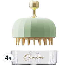 라온팩토리 벽부착보관 두피 샴푸브러쉬, 민트, 4개