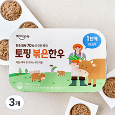 베이비본죽 한우 70% 토핑 볶은한우 1단계 6개입, 120g, 3개