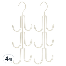 SJ 3層多用途金屬掛鉤包包掛架, 白色, 4個