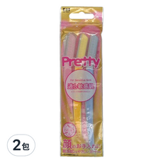 KAI 貝印 Pretty 弱敏專用安全修容刀, L型, 2包