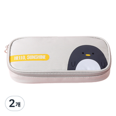 Daily Nest 簡約輕便鉛筆盒, 小企鵝, 2個