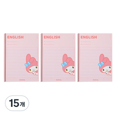 산리오 원링노트 영어 v1 마이멜로디, 핑크, 15개