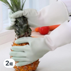 U-mop 防水乳膠手套 125g 4雙, S, 透綠色, 2組