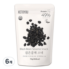 黑豆芝麻零食, 70g, 6個