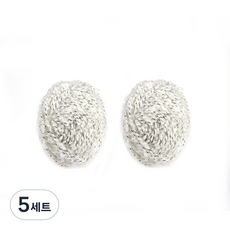 마이펫돌 웨이브 아크릴 +양모 혼방 2p, 흰색, 5세트