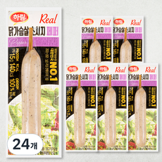 하림 Real 닭가슴살 소시지 페퍼, 80g, 24개
