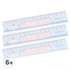 산리오 캐릭터 쉐이커 눈금자 15cm, 시나모롤, 6개