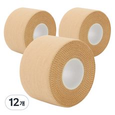 크리다 C-tape 스포츠 테이프 살구 2.5cm x 9.1m, 12개, 1개입