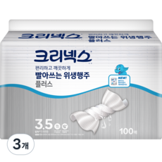 크리넥스 빨아쓰는 위생행주 플러스, 100매, 3개