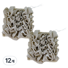 可裝入肥皂的去角質沐浴球, 卡其色, 12個, 1入