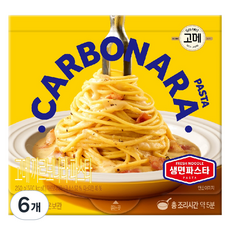 고메 까르보나라 생면 파스타, 6개, 250g