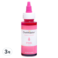 셰프마스터 지용성 식용색소 핑크, 57g, 3개