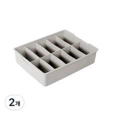 룸트 속옷 정리함 10칸, 2개, 그레이