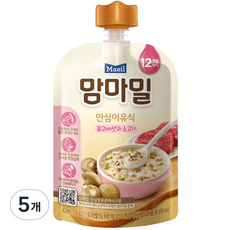 맘마밀 안심이유식 12개월부터, 표고버섯과 소고기, 100g, 5개