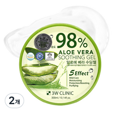 3W클리닉 알로에 베라 수딩젤, 2개, 300ml