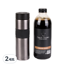 코빙 더치커피 콜롬비아 수프리모 1000ml + 보온보냉 텀블러 블랙 세트, 1L, 2세트, 1개입