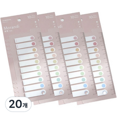 Puz生活健康 圓點彩色粉彩索引貼, 20個, 200入