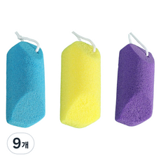 소아레 스펀지 발 각질제거기 랜덤발송, 11g, 9개, 1개입