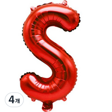 Pang Party 刻字字母氣球 S 40cm, 紅色, 4個