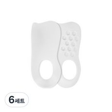 Higher & Higher 腳底保護墊 雙腳組 白色 L, 6套