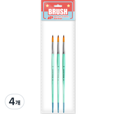 Awesome Painting 水彩畫壓克力畫兩用圓筆 圓頭筆 ROUND 3入, 16號, 4個