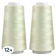 유니크 프리미엄 OWL 코아사 45수 2합 실, 3 라이트베이지, 12개