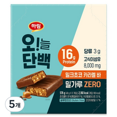 하림 오늘단백 밀크초코 카라멜바 12p, 576g, 5개