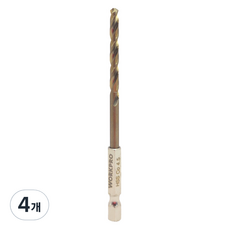 WORKPRO 六角鈷鑽頭 不鏽鋼鑽尾 4.5mm WP400308, 4個