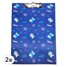Doraemon 哆啦A夢 A4板夾 附筆夾 23 x 32cm, 藍色, 2個